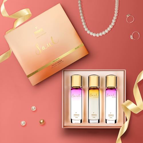 Image of French Factor Soul Perfume Gift Set For Women Long Lasting Luxury Perfume Combo Eau De Parfum Gift For Girls Made In India (Pack of 3, 30ml each)