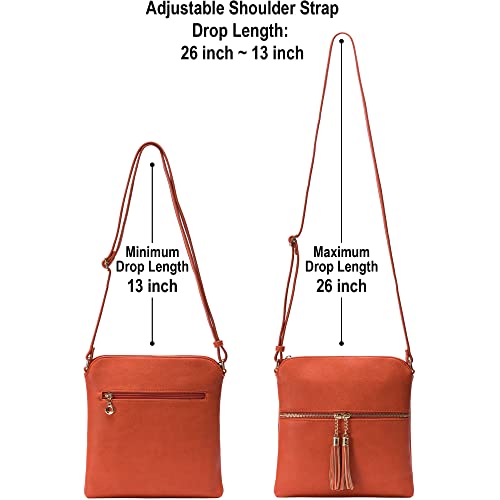 Solene Womens Lightweight Medium Crossbody Purse with Tassel, Perfect Size Crossbody Bags for Daily Use, travel3