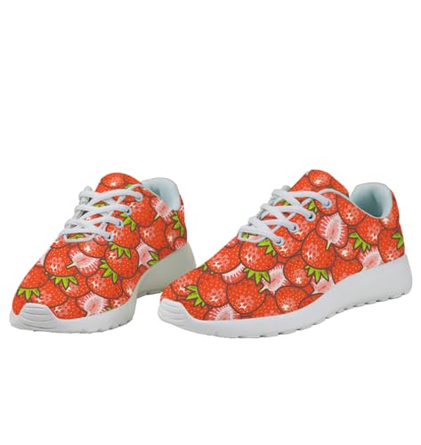 Strawberry Shoes for Women Men Trail Running Casual Fashion Sneakers Slip-on Tennis Shoes4