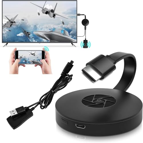 Adaptador de pantalla HDMI inalámbrico, 4K HDR pantalla duplicada Dongle Wifi HDMI adaptador conector, 1080P transmisión de sonido de vídeo, compatible con Android/IOS/Windows/Mac/Proyector/DLNA