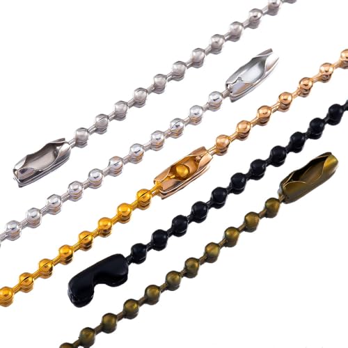 Image of IFNOW Fan Pull Chain Extension Metal Fan pull chain extension, ceiling fan chain connector,Diameter 3.2mm 6.5 Feet Long with 6 PCS Connector (Bronze)