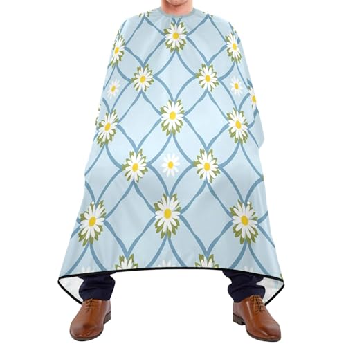 Capa profesional impermeable para corte de cabello azul miniatura 1
