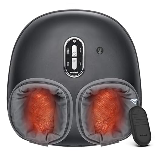 Nekteck Foot Massager with Heat: 2026 Upgraded Remote Control Shiatsu Feet Massager for Plantar Fasciitis, Deep Kneading Therapy Air Compression Massage Tools for Foot Health, Gifts for Men Women