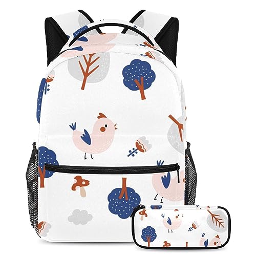 Sac à dos poulet rose Daypack multicolore pour étudiants et adolescents