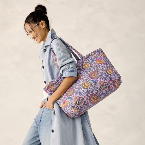 Image of Vera Bradley Women's Premium Cotton Knollton Travel Tote Bag