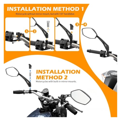 Espejo Retrovisor Moto Evita Vibraciones para XR250L MT01 TX200 6