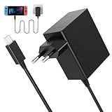 39W Netzteil für Switch/NS Switch, 15V 2.6A Typ C Schnelllades Ladegerät für Switch/Switch Lite/Switch Dock/Switch OLED/Switch Pro Controller Unterstützt TV-Modus