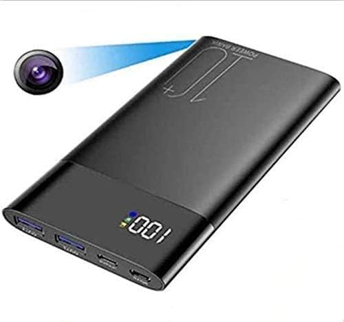 FiveSky Hidden Spy Camera Wifi Mini DV HD 4K Night Vision Motion Detection Remote Real Time Video 1200 Megapixel Power Bank 10000mAh Portable Compact Camera for Home