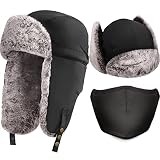Luwexk Unisex Wintermütze mit Ohrenklappen, trappermütze Winter Winddicht Skimütze Warme Jagdmütze für Uschanka Russenmütze Fliegermützen