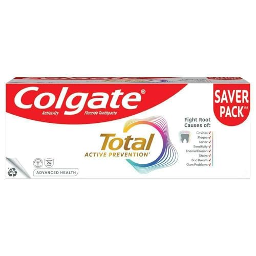 Image of Colgate Total 280 gm (2 x 140gm) Advanced Health Anti-Germ Toothpaste, Tooth Paste with 24-Hour Anti-Germ Prevention, Whole Mouth Health