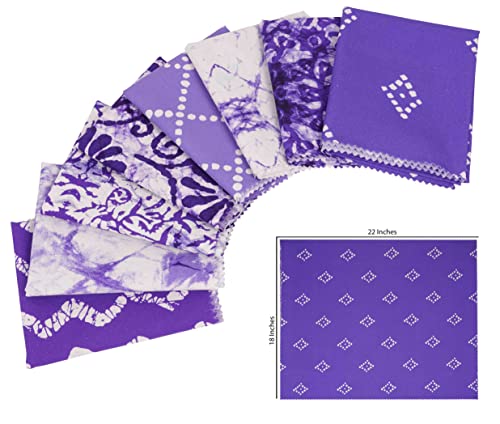 Tissu Quilting Violet et Blanc Soimoi | 8 Coupons 45x55cm