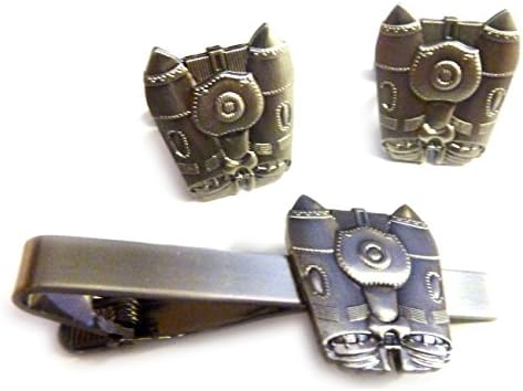 Rocketeer JETPACK Steampunk Replica Suit TIE BAR CLIP CUFFLINKS SET