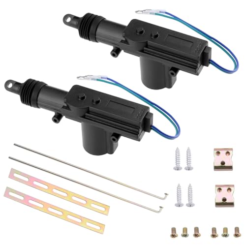 LKRXW 2 Piezas Actuadores de Cerradura de Puerta 12V Cierre Centralizado Coche Actuador de Cerraduras de Puertas Sistema de Bloqueo Central Serrure Entrada 2 Hilos