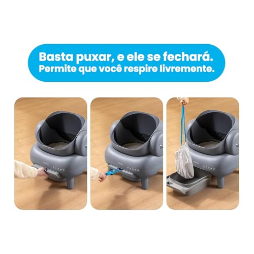 Saco Caixa Automatica Areia Gato Neak~asa M1 Open-Top, Sacos de Lixo de Reposição para Serviço Pesad