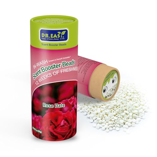 DR.EASY Laundry Scent Boosters 312g,Rose Date Scent Boosters for Washer，Bulk Laundry Booster Beads and fabric scent booster，Fresh Scented Clothes fo 12 Weeks