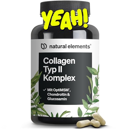 natural elements Kollagen Typ 2 Komplex – für Knochen, Gelenke & Knorpel – UC-II natürliches Collagen & OptiMSM – in Deutschland entwickelt & laborgeprüft natural elements Kollagen Typ 2 Komplex – für Knochen, Gelenke & Knorpel – UC-II natürliches Collagen & OptiMSM – in Deutschland entwickelt & laborgeprüft