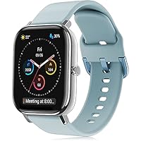 KeeFos 20MM Trail Loop Bracelet Compatible Avec Amazfit T-Rex 3 Pro 44mm/Active 2 Square/Active 2/GTR Mini/GTR 42mm/GTS 4/GTS 4 Mini/3/2e/2 Mini/2/Bip 3 Pro /Bip 3, Nylon Sport Bracelets - Noir/Gris