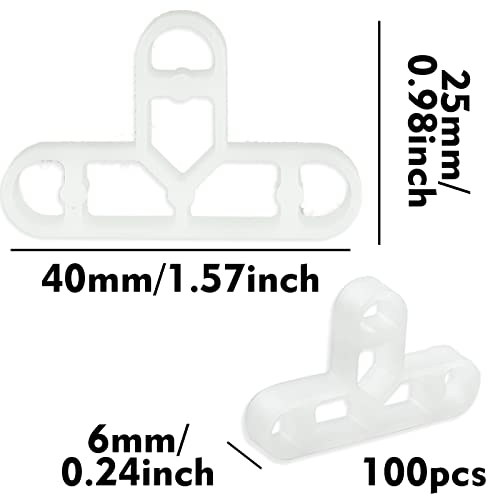 SZCXDKJ 100 Stück Fliesenabstandshalter, 10 mm T-förmige Bodenfliesen, abnehmbare Fliesenabstandshalter für DIY-Pflasterfliesen, Wand, Garten, rote Ziegel, Terrassenplatten
