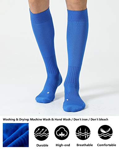 Image of CS CELERSPORT 2 /3 Pack Soccer Softball Baseball Socks for Youth Kids Adult Multi-Sport Compression Knee High Socks