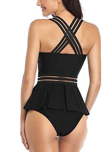 Misolin-Damen-Tankini-2-Stueck-Bademode-Push-Up-mit-hoher-Taille
