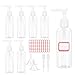 Produktbild LANMOK 7Stk 100ml Quetschflaschen Set, Reiseflaschen Durchsichtig Kunststoff Kosmetik Flaschen für Reisen 2 Trichter + 2 Messpipette + Etikette