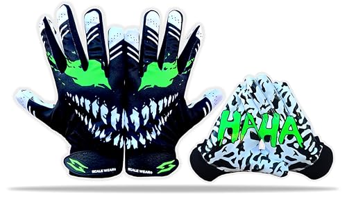 Scale Wear Design Toxic Venom Football Receiver Gloves - Tacky
