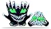 Scale Wear Design Toxic Venom Football Receiver Gloves - Tacky Sticky Grip Skin Tight Adult Pro Elite Super Performance Youth Man Boy Men Sizes (Black-Green, Adult - S)