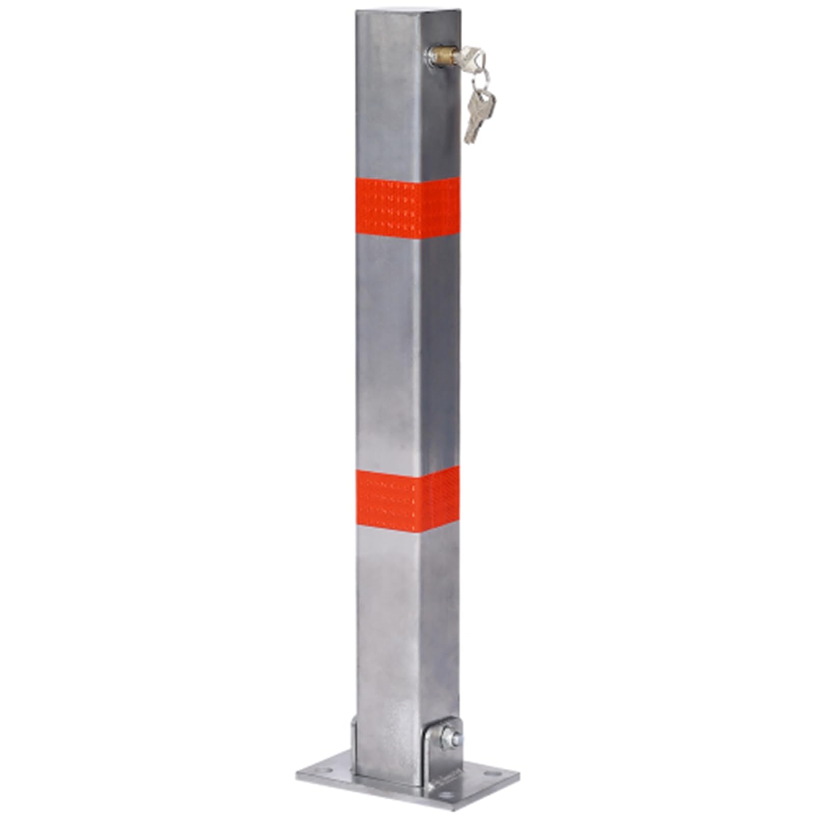 Traffic Delineator Post with 6.6 ft Chain, Plastic Stanchion Crowd Control Barrier Set, Parking Lot & Construction Caution Stand with S Hooks for Road Safety (Gray Rectangle)