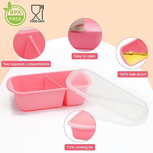 Landmore Meal Prep Containers 20 Pack 33Oz 2 Compartment Food Storage Containers With Lids, Bento Box, Bpa Free, Stackable/Reusable Lunch Boxes, Microwavable, Freezer And Dishwasher Safe Pink #TOP4