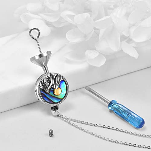 YFN Mountain Urn Necklace for Ashes Sterling Silver Mountain Range Cremation Jewelry Nature Jewelry Gift for Skiers, Hikers, Campers, Climbers,Nature Lovers and Ocean Lovers. (mountain urn necklace)3