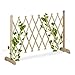 Relaxdays Rankgitter Holz, ausziehbar bis 180 cm, Rankhilfe Kletterpflanzen, Scherengitter freistehend, Garten, Natur