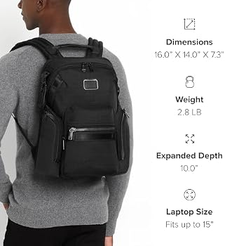 tumi - voyageur hartford backpack Halsey Alpine Green Pocket features Leather top handle Front zip pocket Front U Tumi Voyageur Hartford Backpack |
