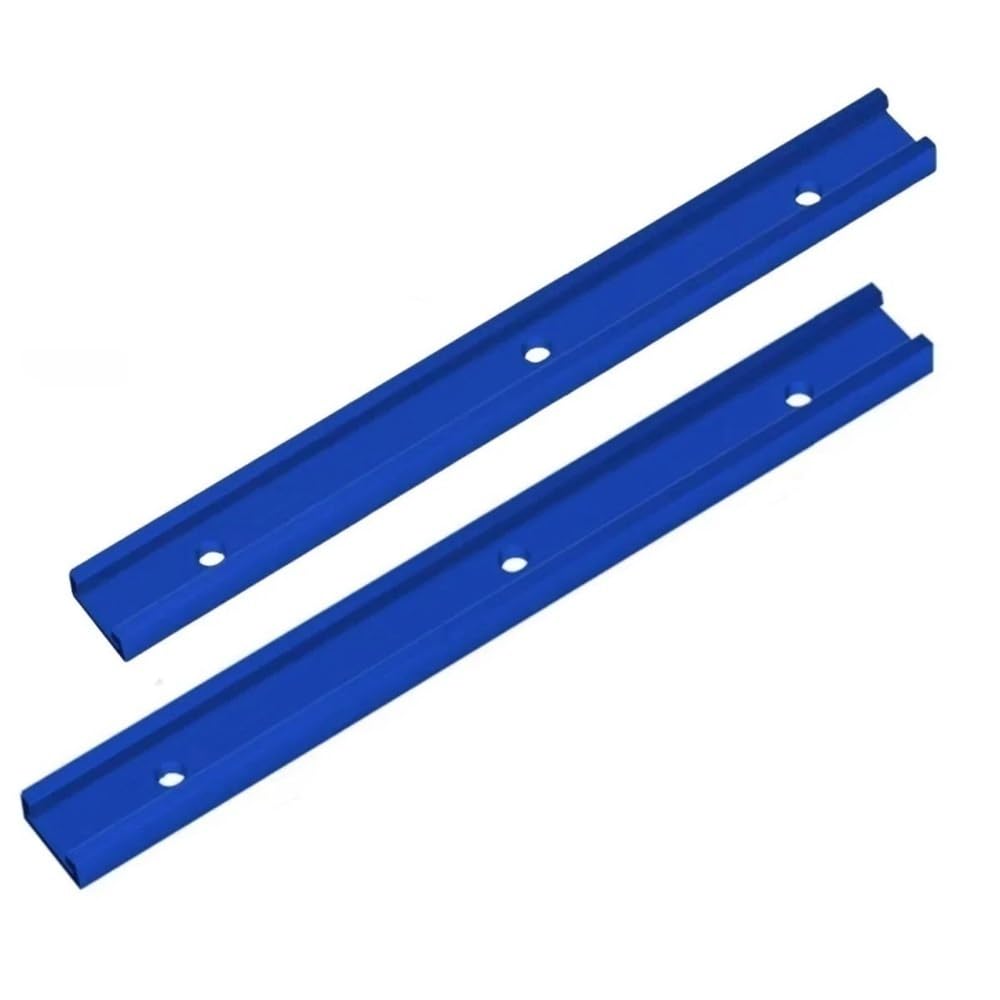 Aluminum T-Slot Bar 2pcs 30 Type Aluminum Alloy Miter Track Jigs, Red/Blue/Silvery T Slot Jig Tool for Woodworking(Blue,400mm)