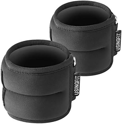 USINGFIT gewichtsmanschetten fuß gewichte für beine und arme 2 * 0,5Kg / 2 * 1Kg / 2 * 1,5Kg / 2 * 2Kg gewicht hand ankle weights set fitness fußgewichte handgelenk fussgewichte ha