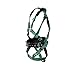 MSA 10197364 V-Form Construction Harness - Standard (Medium), D-Ring Configuration: Back/Hip, Tongue Buckle Leg Straps, With Shoulder Padding, Full Body Harness