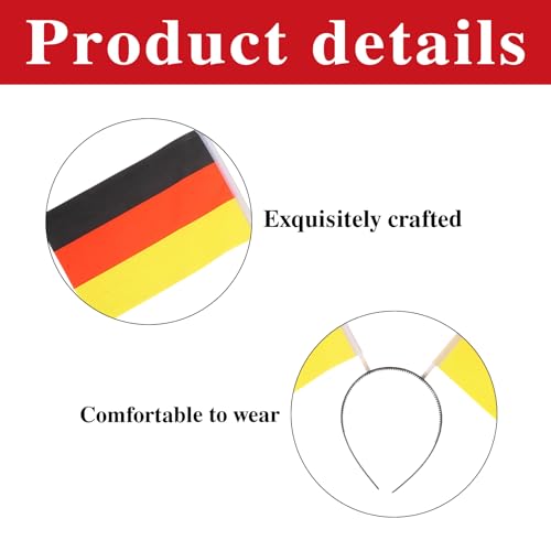 Stirnband Deutschland,Flagge Fanartikel Fußball,Deutschland Fanartikel,Haarreifen mit Hasenohren,Deutschlandflagge,Kopfschmuck Accessoire,Fußballparty,Deutschlandfahne Party für Fußballfans Stadion