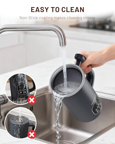 Image of SIMPLETASTE Milk Frother, 4-in-1 Electric Milk Steamer with LED Touch Screen, Automatic Warm and Cold Foam Maker and Milk Warmer for Latte, Cappuccinos, Macchiato