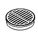 Nds Inc Grate Round Black 6In 0660SDB