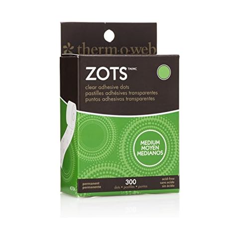 iCraft Zots Clear Adhesive Dots, Medium, 3/8" Diameter x 1/64" Thick, 300 Count Cover