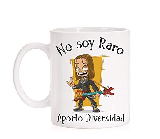 FUNNY CUP Taza No Soy Raro Aporto Diversidad. Taza para Heavy Metal, Rockeros, Rock. (Modelo 2) | Ya disponible en tu tienda friki favorita! En mundofriki.es! FUNNY CUP Taza No Soy Raro Aporto Diversidad. Taza para Heavy Metal, Rockeros, Rock. (Modelo 2) | Ya disponible en tu tienda friki favorita! En mundofriki.es!