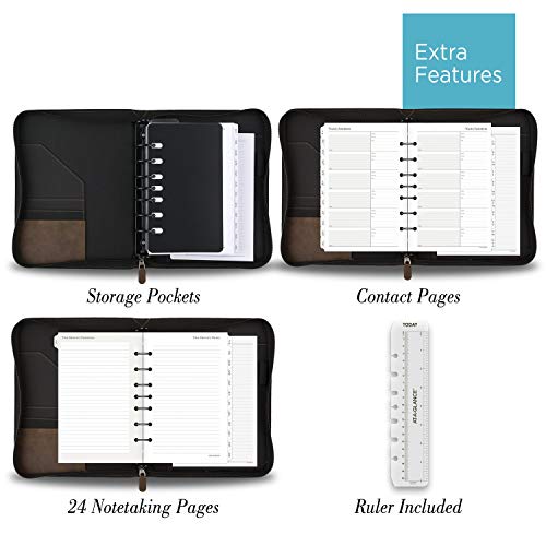 At-A-Glance Simulated Leather 2021 Undated Starter Set, 43184 Day-Timer, Desk Size, Distressed Brown (031-0140-04), 5.5 Inches X 8.5 Inches #TOP7