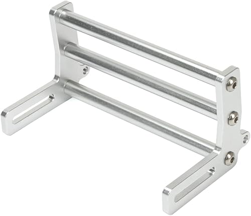 RCXXX Parachoques delantero RC de aleación de aluminio para RC Car 110 TRX-4 SCX10 RC Crawler Cars (Plata)