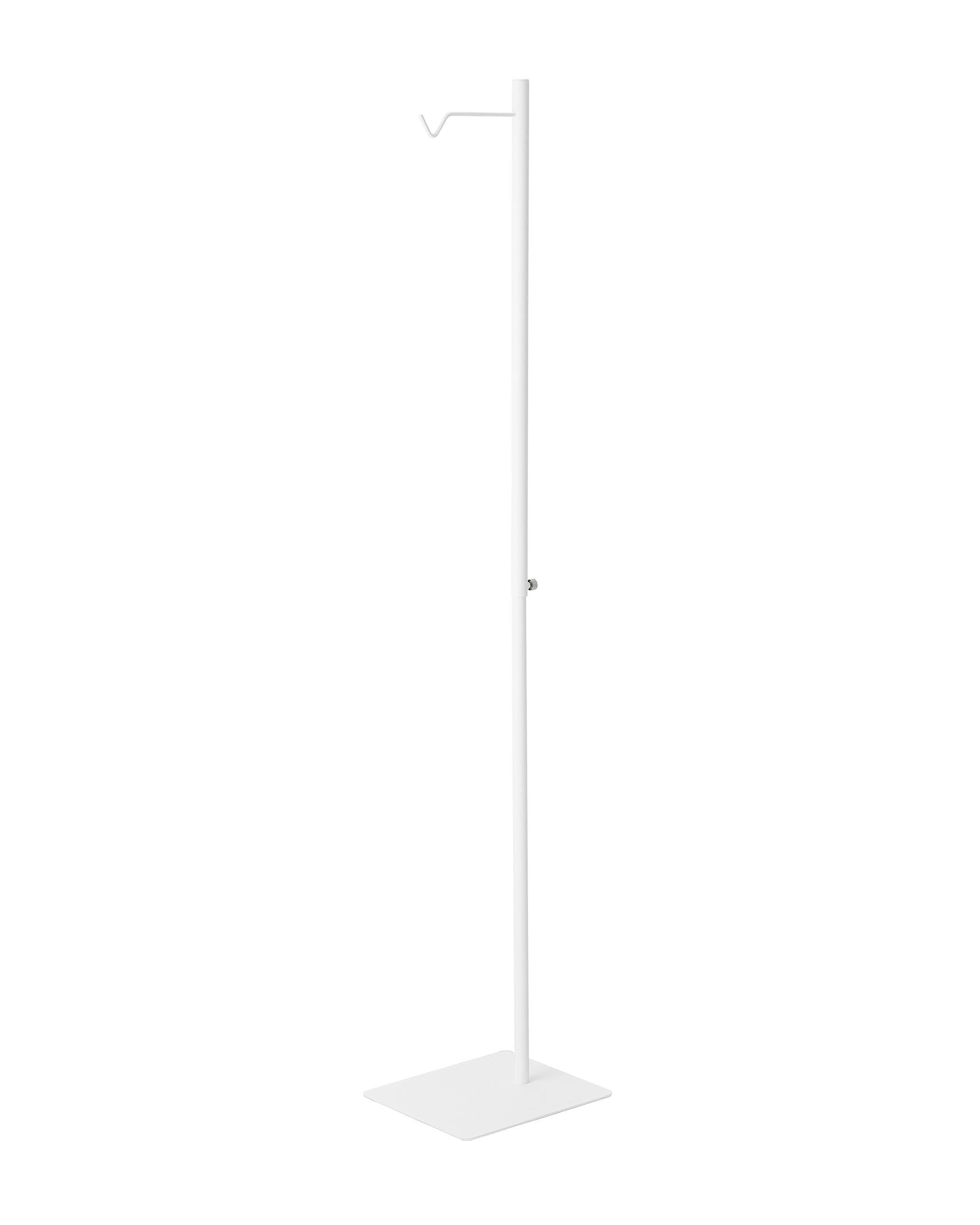 Yamazaki 4514 TOWER Soporte de linterna ajustable, blanco, Acero/Polipropileno, minimalista, 26 x 30 x 80～152 cm