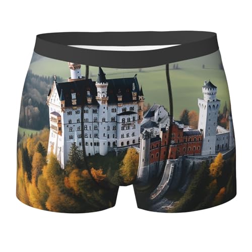 Men's Underwear Germany Neuschwanstein Castle Boxer Briefs, Stretch Moisture-Wicking Trunks and Boxer Brief for Men