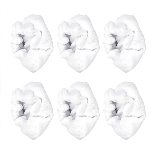 Klaisy Paquete de 6 paños de microfibra lavables de doble capa para limpiadores de mano, cepillo triangular, paños de microfibra para limpiadores de vapor