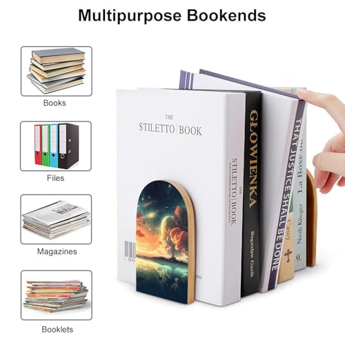 Serre-livres animés décoratifs en métal pour étagères de salon - 4