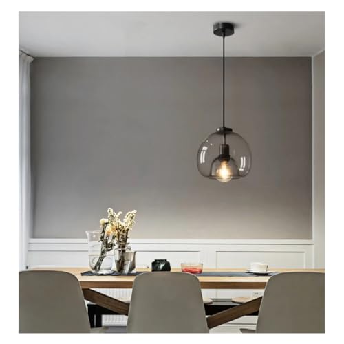 Suspension en verre moderne suie luminaire suspendu haut de gamme