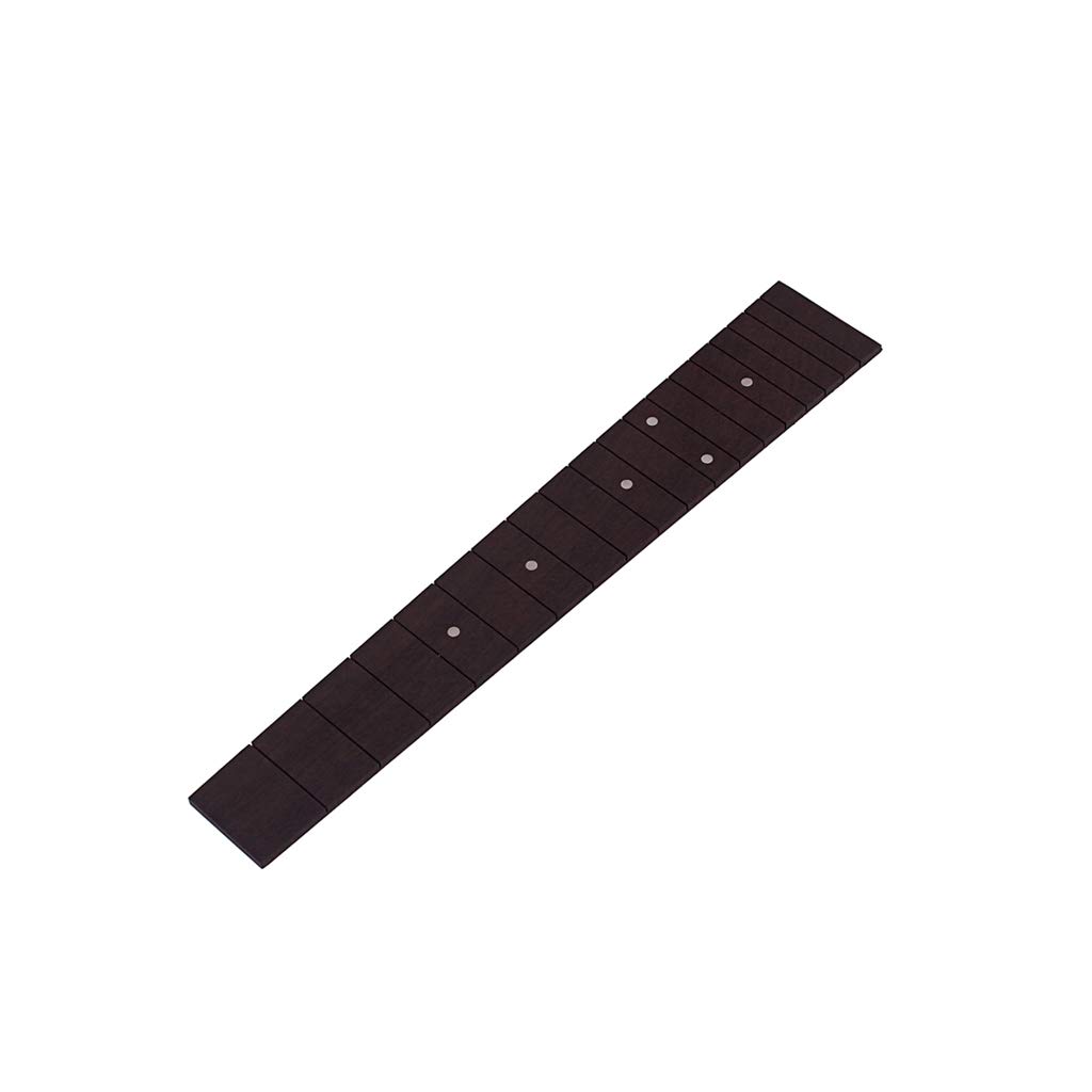 Alnicov 18 Frets Ukulele Fretboard,Ebony ,for Tenor Ukulele Luthier Tool Replacement Parts