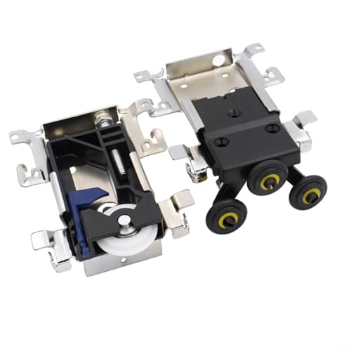 HOHOVYVY Vieille roue de porte en bois pour portes coulissantes, armoire, rouleau de porte coulissante, montage latéral (1 lot)