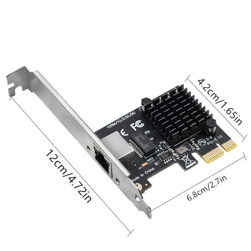 Tarjeta de Red Base-T con Controlador RTL8126 Adaptador Ethernet PCIe 5G miniatura 5